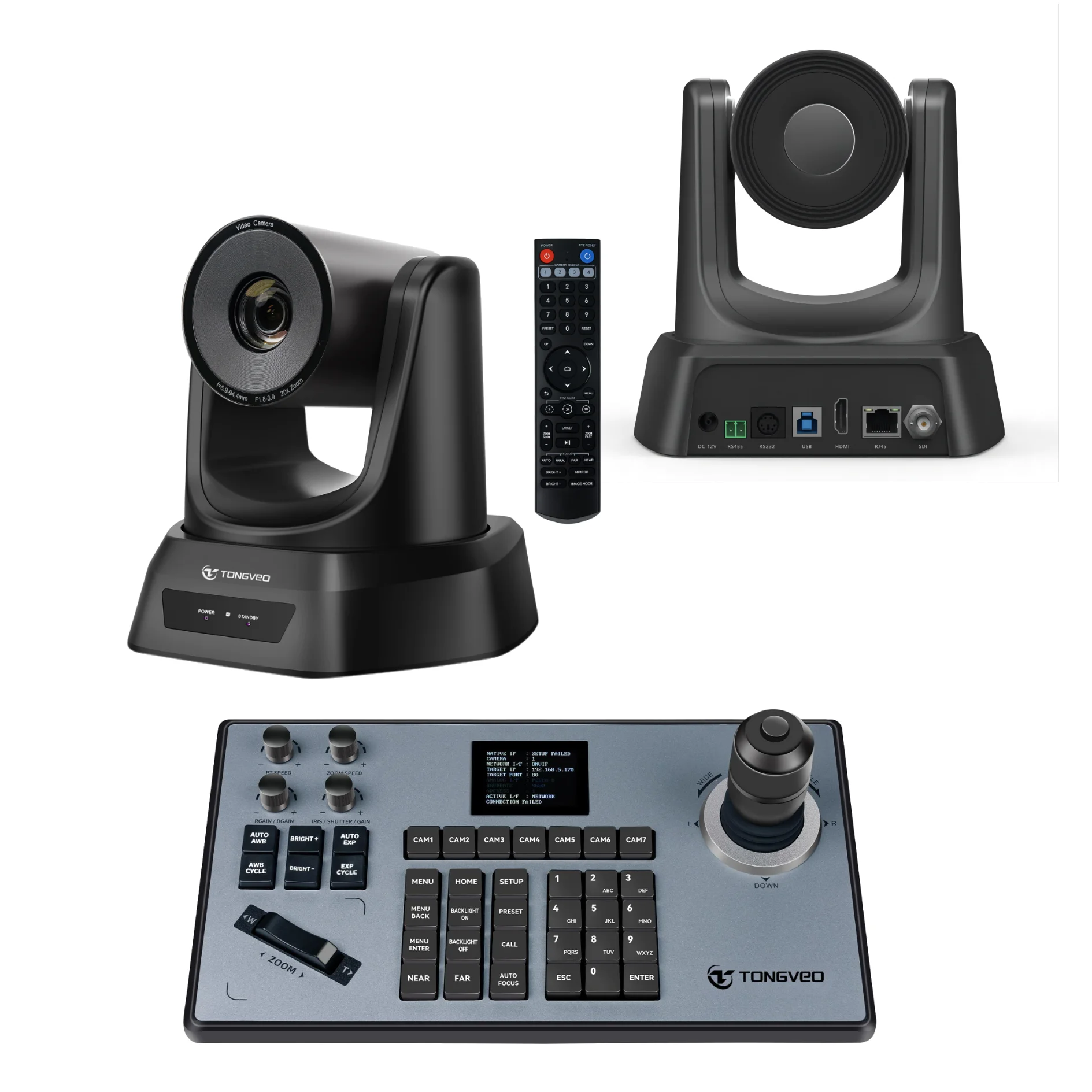 Live Streaming Conference System 20x Zoom POE Conference PTZ Camera and IP Joystick Controller
Live Streaming Conference System 20x Zoom POE Conference PTZ Camera and IP Joystick Controller