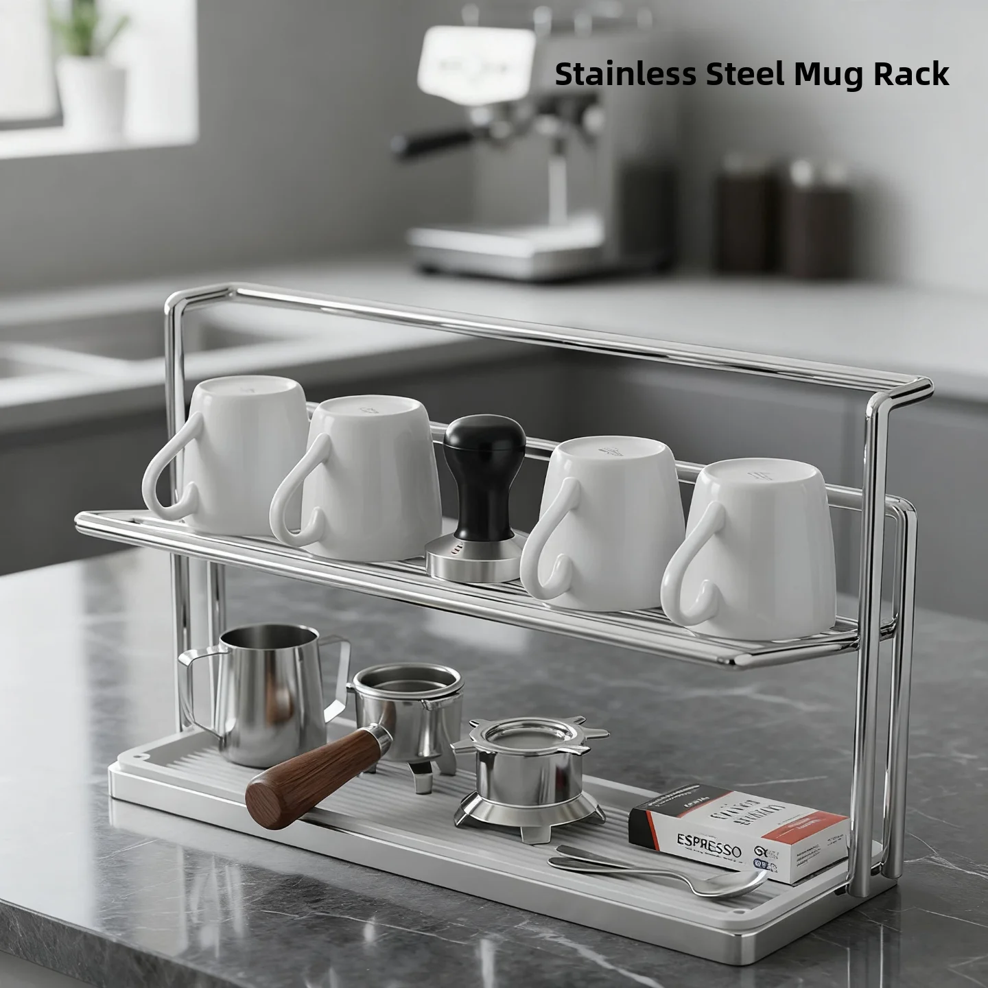 Stainl Steel Double Layer Cup Holder Multi-Function Kitchen Tool Storage Ra Home Use Drain Water Cup Ra L-aped Design
Stainl Steel Double Layer Cup Holder Multi-Function Kitchen Tool Storage Ra Home Use Drain Water Cup Ra L-aped Design