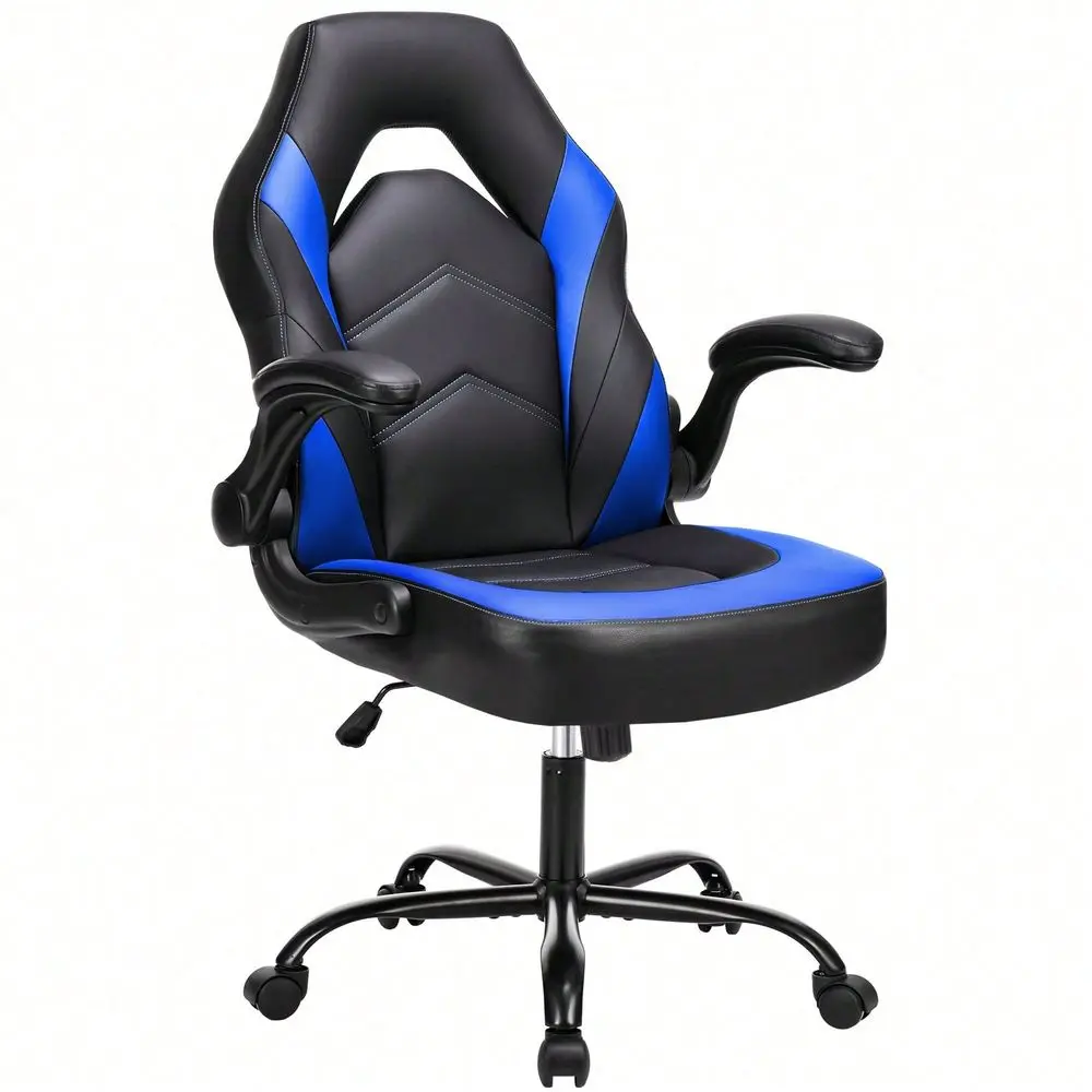 Big And Tall Office Desk Leather Gaming Computer Chair With Adjustable Swivel Task And FlipUp Arms For Adults,Blue
Big And Tall Office Desk Leather Gaming Computer Chair With Adjustable Swivel Task And FlipUp Arms For Adults,Blue