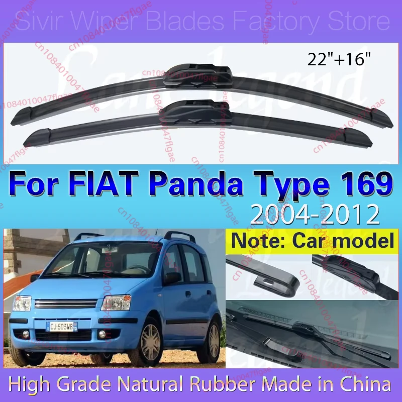 For FIAT Panda Type 169 2004 - 2012 Wiper LHD Front Wiper Blades Windshield Windscreen Clean Window Car Rain Brushes 22"+16"
For FIAT Panda Type 169 2004 - 2012 Wiper LHD Front Wiper Blades Windshield Windscreen Clean Window Car Rain Brushes 22"+16"
