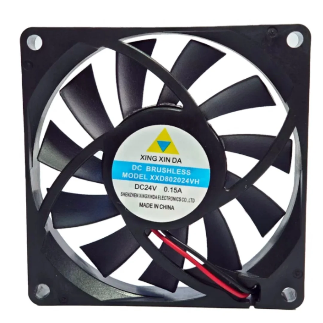 XXD802024VH DC 24 В 0,15 А 80x80x15 мм 2-проводной охлаждающий вентилятор для сервера
XXD802024VH DC 24 В 0,15 А 80x80x15 мм 2-проводной охлаждающий вентилятор для сервера