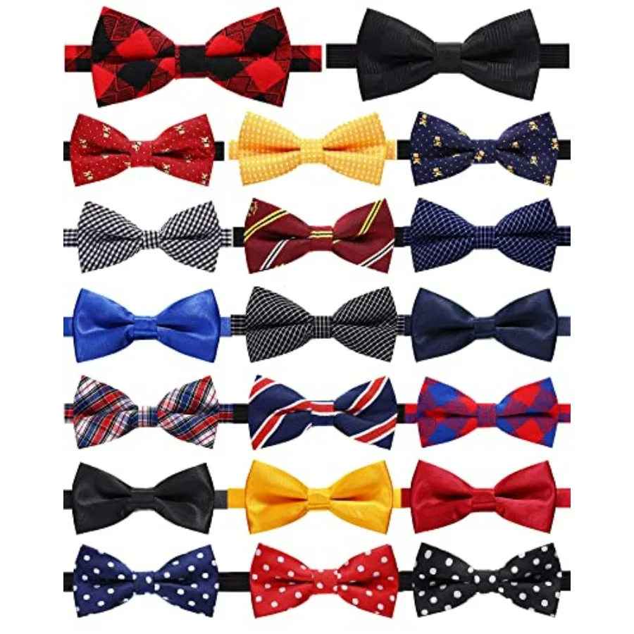 Zhanmai 20 Pcs Boys Bow Ties Pre-tied Bow Ties Bulk with Adjustable Neck Band for Wedding Birthday Party Classic Style
Zhanmai 20 Pcs Boys Bow Ties Pre-tied Bow Ties Bulk with Adjustable Neck Band for Wedding Birthday Party Classic Style