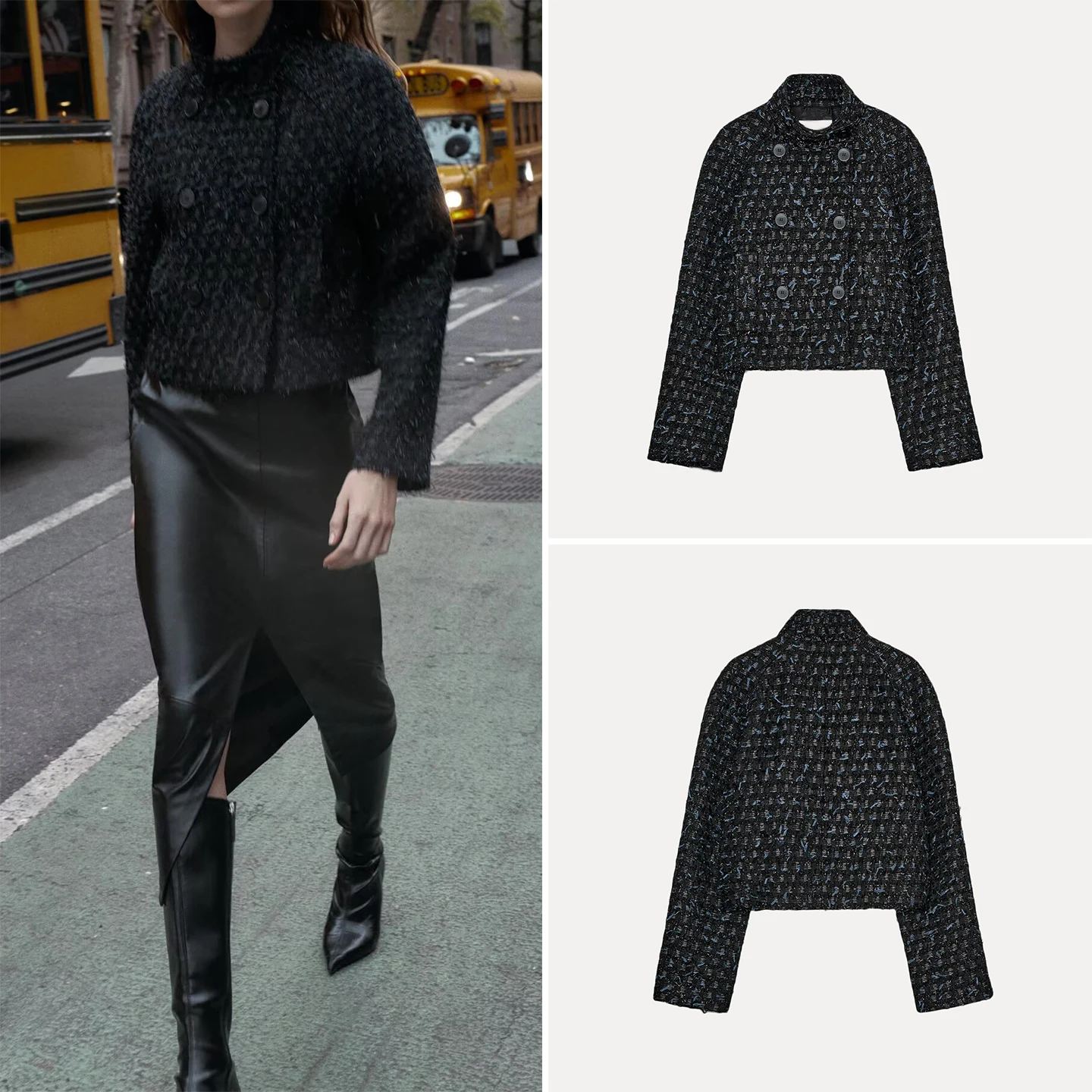 Faionable Metal Color Women's Jaet Double Breasted ort Coat Autumn 2025 Z Stand Fit Ladieswear Long Sve
Faionable Metal Color Women's Jaet Double Breasted ort Coat Autumn 2025 Z Stand Fit Ladieswear Long Sve