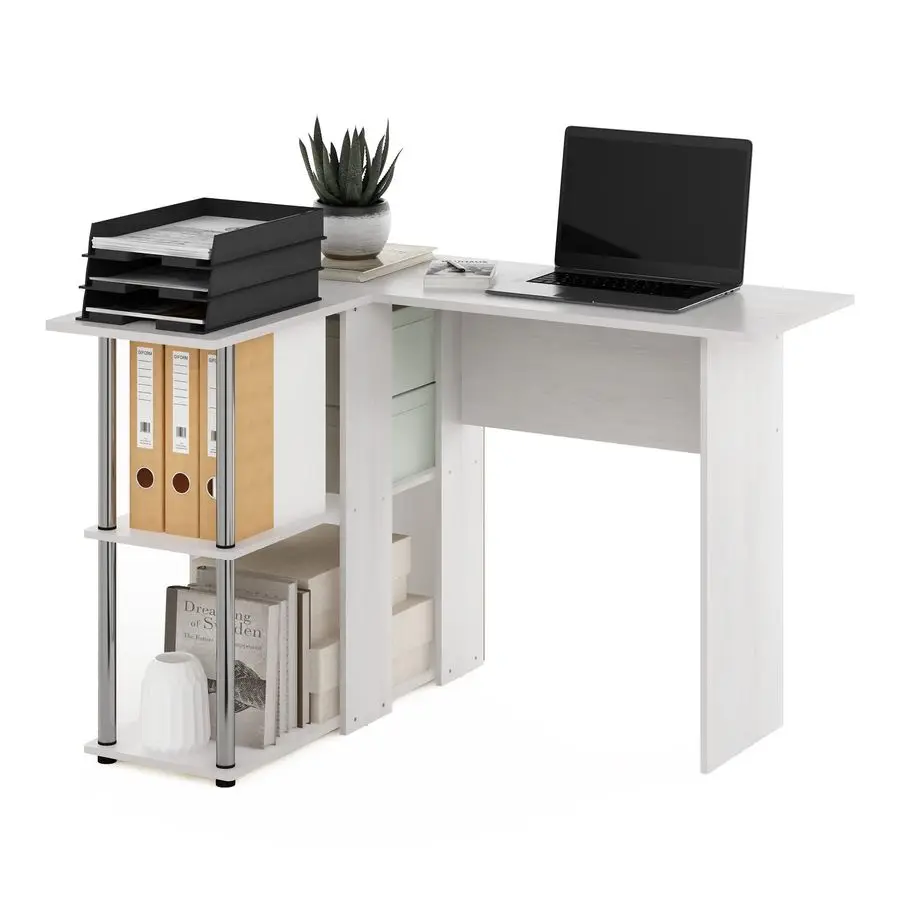 Abbott LShape Desk with Bookshelf, White Oak Chrome
Abbott LShape Desk with Bookshelf, White Oak Chrome