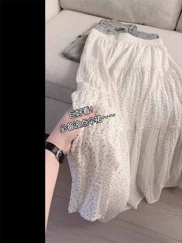plus Size Polka Dot Chiffon Half Skirt Women Summer Gentle High Waist Cake Skirt Belly Covering Slimming Skirt Korean Style
plus Size Polka Dot Chiffon Half Skirt Women Summer Gentle High Waist Cake Skirt Belly Covering Slimming Skirt Korean Style