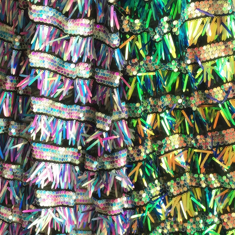 Illusive Laser Fence Tassel Sequins Fabric Embroidered Lace High End Women Dress Material Cloth Mesh Fabric by Yard 90x130cm
Illusive Laser Fence Tassel Sequins Fabric Embroidered Lace High End Women Dress Material Cloth Mesh Fabric by Yard 90x130cm