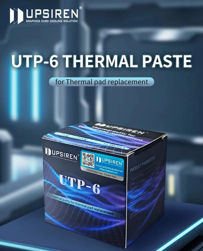 Термопаста UPSIREN UTP-6 для быстрого охлаждения VGA, GPU, IC-процессоров, замена термопрокладок, высокоэффективная теплоотводящая паста
Термопаста UPSIREN UTP-6 для быстрого охлаждения VGA, GPU, IC-процессоров, замена термопрокладок, высокоэффективная теплоотводящая паста