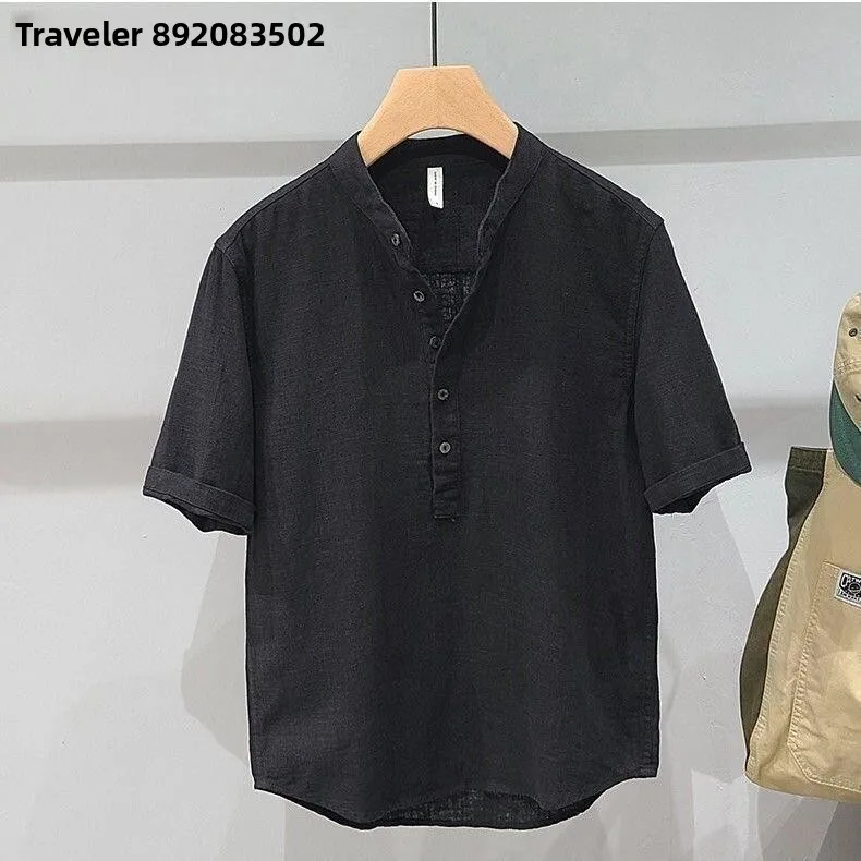 Men's Casual Linen Short Sleeve Shirt Pure Color Stand Collar Workwear Summer New Simple Cotton Linen Fashion Youth Leisure S...
Men's Casual Linen Short Sleeve Shirt Pure Color Stand Collar Workwear Summer New Simple Cotton Linen Fashion Youth Leisure S...