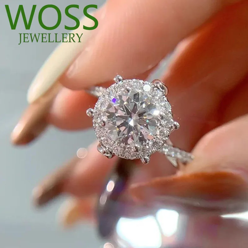 Real Platinum PT950 Ring Women Engagement Anniversary Wedding Ring Round Moissanite Diamond Ring Flower Trendy
Real Platinum PT950 Ring Women Engagement Anniversary Wedding Ring Round Moissanite Diamond Ring Flower Trendy