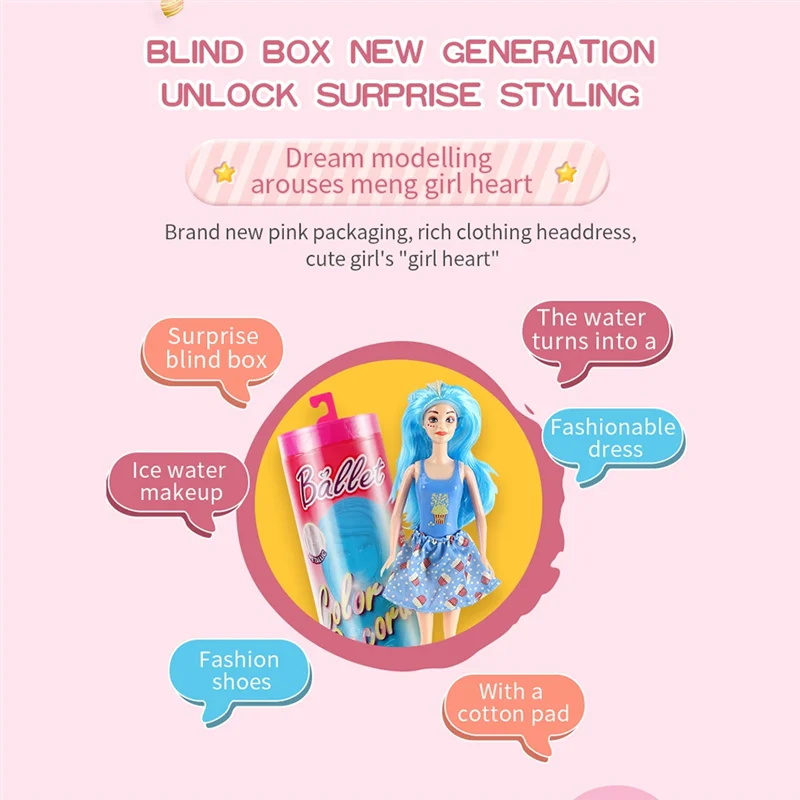 Surprise Water Soaked Blind Box Color-Changing Princess Change Clothes Play House
Surprise Water Soaked Blind Box Color-Changing Princess Change Clothes Play House
