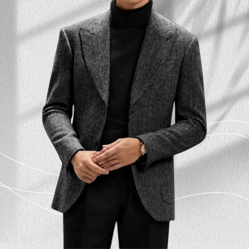 Slim American Men's Blazer Luxury Man Jacket Casual Suit Jacket Herringbone Tweed Work Wear Elegant Man Coat Men Clothes Winter
Slim American Men's Blazer Luxury Man Jacket Casual Suit Jacket Herringbone Tweed Work Wear Elegant Man Coat Men Clothes Winter