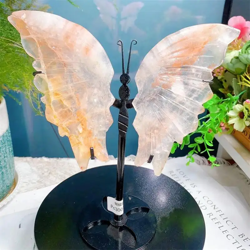 Natural Red Fire Quartz Hematoid Butterfly Wings Crystal Carving Quartz Healing Crafts Gift Room Decor Home Decoration 1pair
Natural Red Fire Quartz Hematoid Butterfly Wings Crystal Carving Quartz Healing Crafts Gift Room Decor Home Decoration 1pair