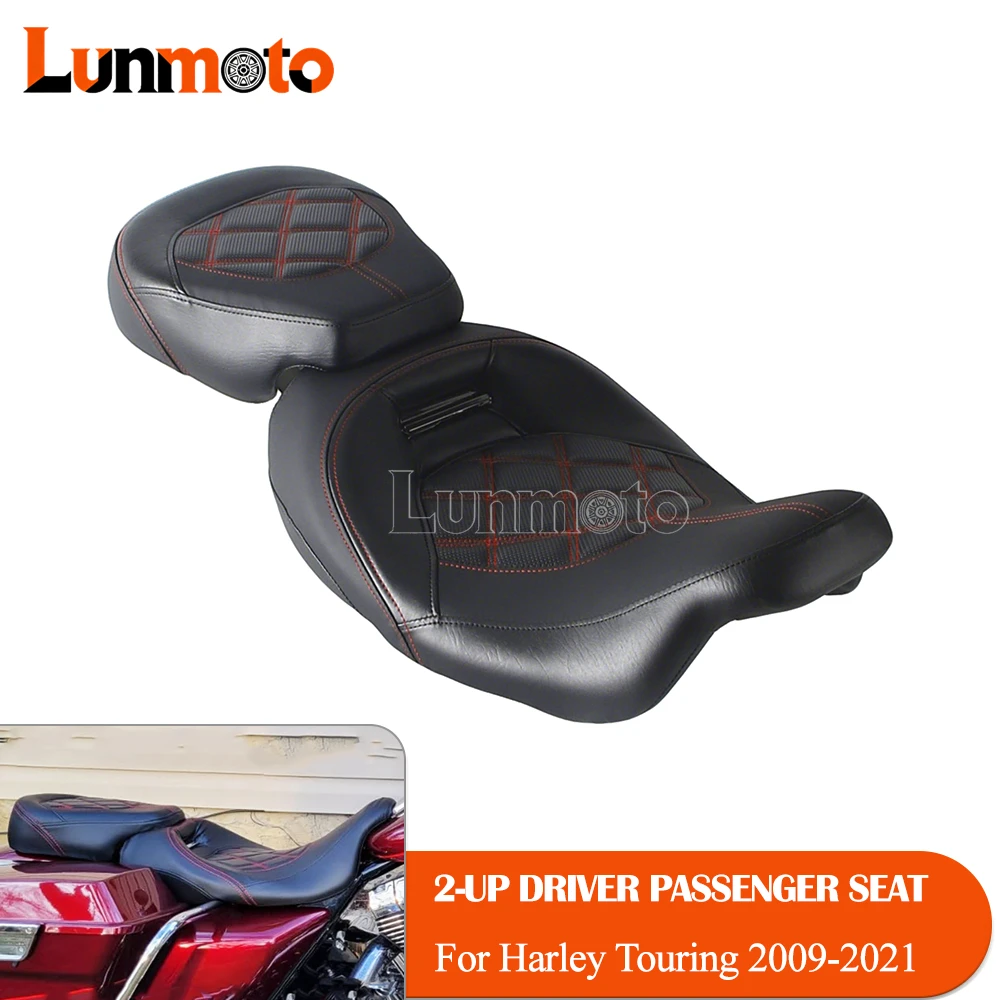 Motorcycle 2-Up Driver Passenger Seat Leather Seats For Harley Touring Road King Street Ultra Electra Road Glide CVO 2009-2021
Motorcycle 2-Up Driver Passenger Seat Leather Seats For Harley Touring Road King Street Ultra Electra Road Glide CVO 2009-2021