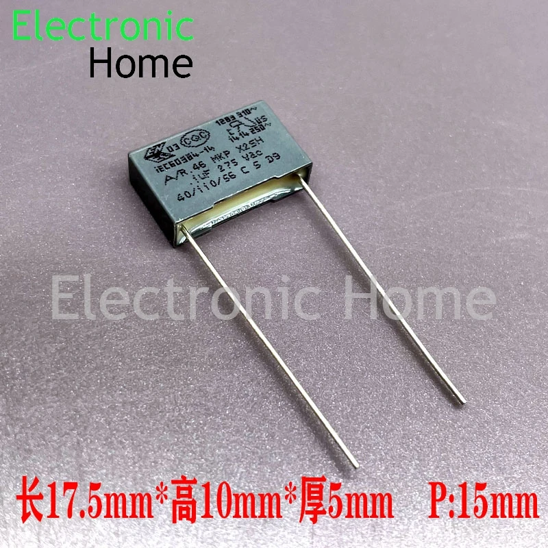 50PCS/LOT KEMET AV MKP R46 0.1uf 100nf 104 275v 310v X2 Safety Standard Thin Film Capacitor 17.5x10x5mm Foot Distance 15mm
50PCS/LOT KEMET AV MKP R46 0.1uf 100nf 104 275v 310v X2 Safety Standard Thin Film Capacitor 17.5x10x5mm Foot Distance 15mm
