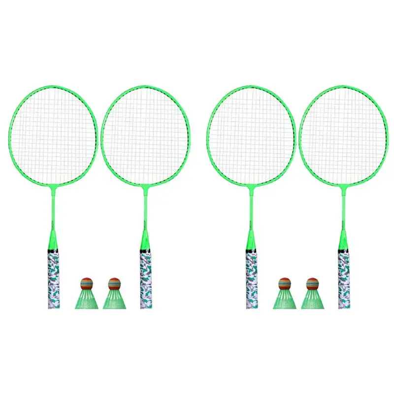 4X Badminton Rackets For Children,Shuttlecocks Racquet Sports Set With 4 Balls For Players Indoor Outdoor Sport Green
4X Badminton Rackets For Children,Shuttlecocks Racquet Sports Set With 4 Balls For Players Indoor Outdoor Sport Green
