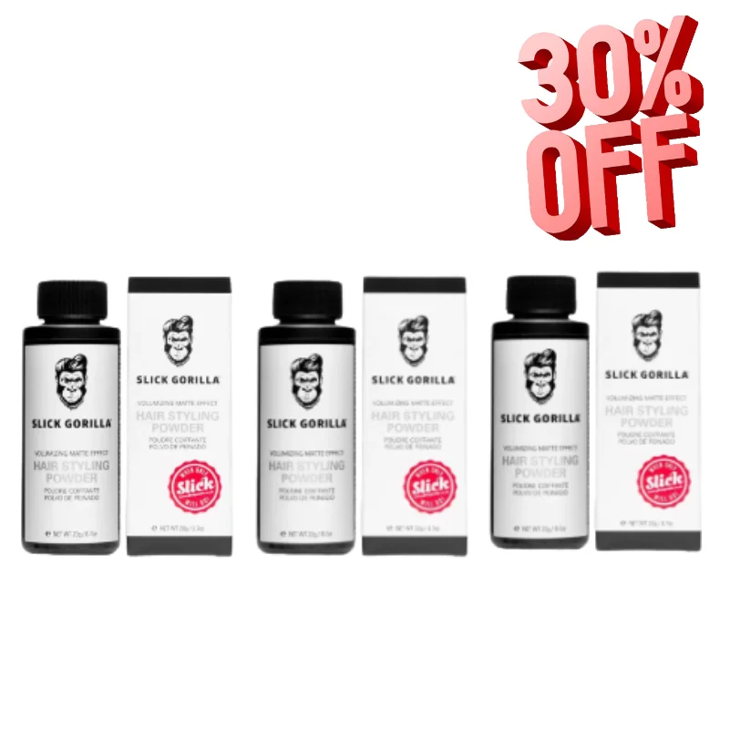 Slick Gorilla Hair Styling Powder 3-Pack , Volumizing & Oil Control, Matte Finish, Non-Sticky & Easy To Rinse, For Men
Slick Gorilla Hair Styling Powder 3-Pack , Volumizing & Oil Control, Matte Finish, Non-Sticky & Easy To Rinse, For Men