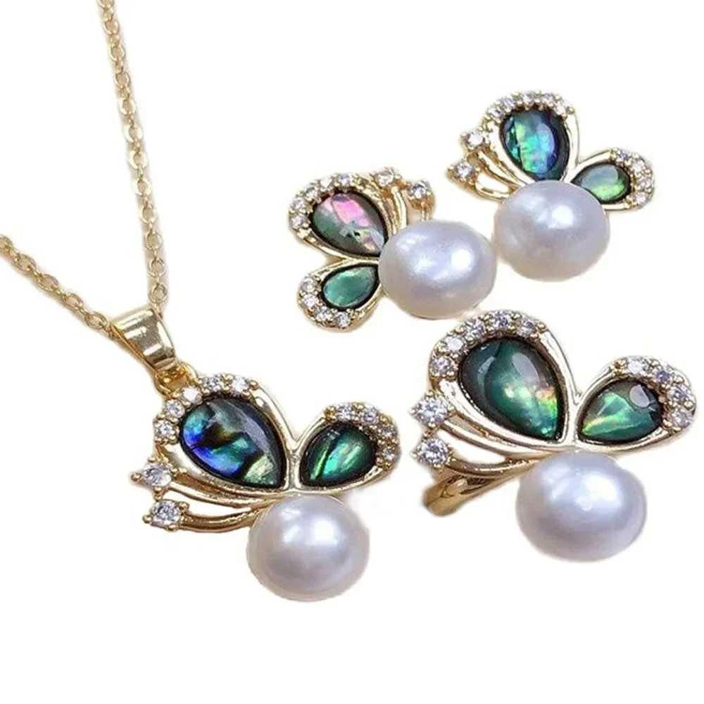 Pearl Jewelry Sets Natural Pearl Stud Earrings For Women's Colorful Flower Pendant Necklace Party Ring
Pearl Jewelry Sets Natural Pearl Stud Earrings For Women's Colorful Flower Pendant Necklace Party Ring