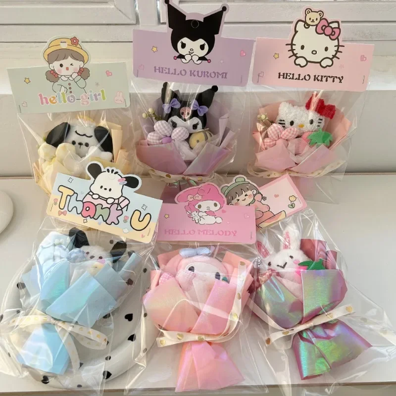 Sanrio Hello Kitty Kawaii Mini Doll Bouquet Anime Character Pochacco My Melody Accessory Children Stuffed Toy Birthday Gift
Sanrio Hello Kitty Kawaii Mini Doll Bouquet Anime Character Pochacco My Melody Accessory Children Stuffed Toy Birthday Gift