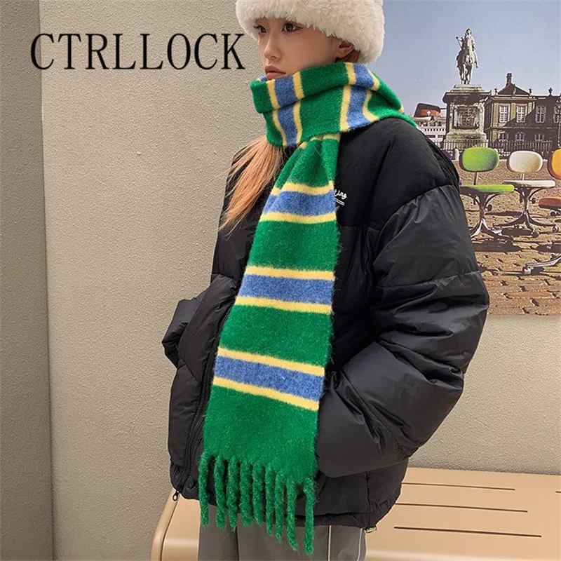 CTRLLOCK Casual Striped Soft Knitted Women's Scarf Winter Colorful Stripes Tassel Long Scarves
CTRLLOCK Casual Striped Soft Knitted Women's Scarf Winter Colorful Stripes Tassel Long Scarves