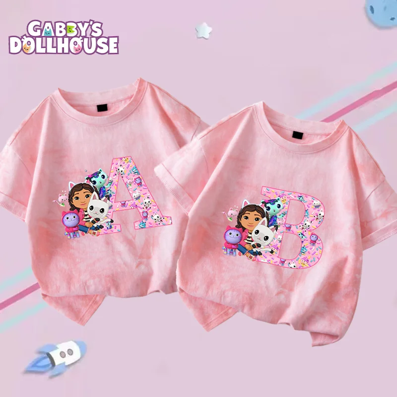 New Gabby Dollhouse Children T-shirt A-Z Letters Tee Fashion Tops Cute Cartoon Girl Clothes Anime Kids Summer Short Sleeve Gifts
New Gabby Dollhouse Children T-shirt A-Z Letters Tee Fashion Tops Cute Cartoon Girl Clothes Anime Kids Summer Short Sleeve Gifts