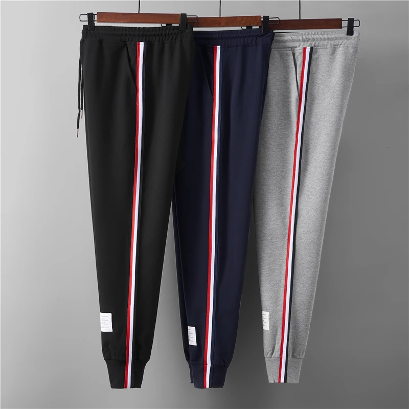 Trendy Sport Pants Casual Cuffed Long Trousers for Men And Women Striped Leisure Trousers Couple Sle mid Waist Elastic Fabric
Trendy Sport Pants Casual Cuffed Long Trousers for Men And Women Striped Leisure Trousers Couple Sle mid Waist Elastic Fabric