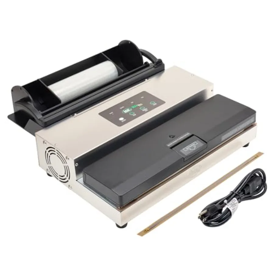 Heavy-Duty Aluminum Vacuum Sealer for Freezer Storage Gray, MaxVac 500 with Bag Roll Holder, Cutter Roll Durable, Efficient, Sp
Heavy-Duty Aluminum Vacuum Sealer for Freezer Storage Gray, MaxVac 500 with Bag Roll Holder, Cutter Roll Durable, Efficient, Sp