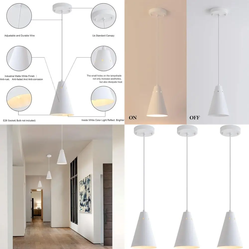 Набор из 3-х подвесных светильников-конусов для кухонного острова и столовой, регулируемые подвесные светильники с металлическим плафоном для бара, Sin
Набор из 3-х подвесных светильников-конусов для кухонного острова и столовой, регулируемые подвесные светильники с металлическим плафоном для бара, Sin