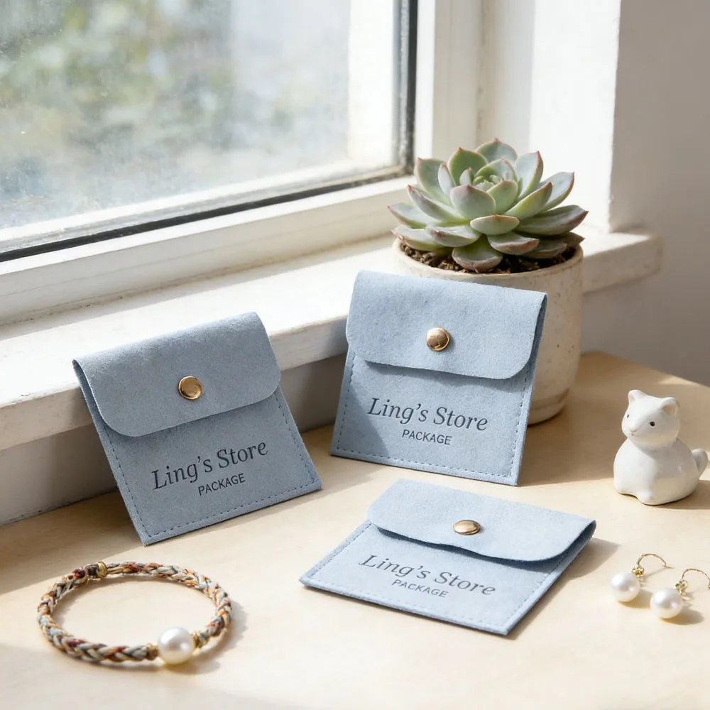 50pcs Custom Logo Baby Blue 8x8cm Microfiber Jewelry Snap Velvet Bag Gift Packaging Storage Pouches Wedding Favors Candy Pockets
50pcs Custom Logo Baby Blue 8x8cm Microfiber Jewelry Snap Velvet Bag Gift Packaging Storage Pouches Wedding Favors Candy Pockets