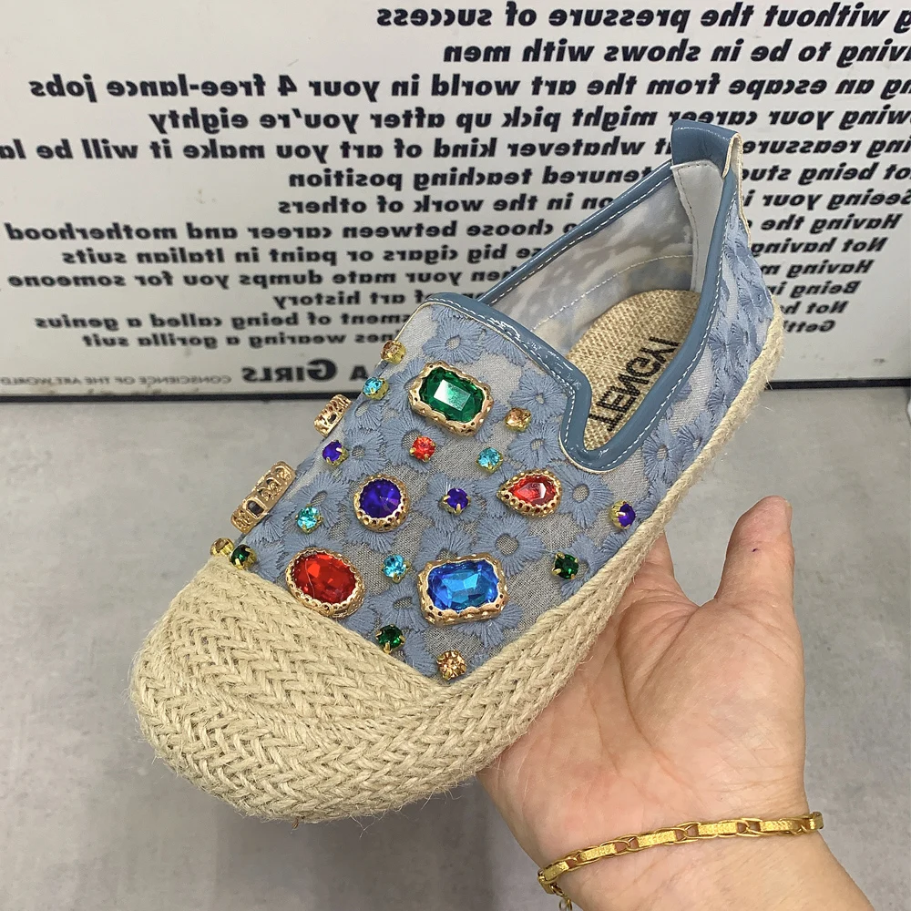 Summer Women Shoes Plus Size Fashion Rhinestone Female Mullers Casual Flat Women Loafers Antislip Designer Shoes
Summer Women Shoes Plus Size Fashion Rhinestone Female Mullers Casual Flat Women Loafers Antislip Designer Shoes