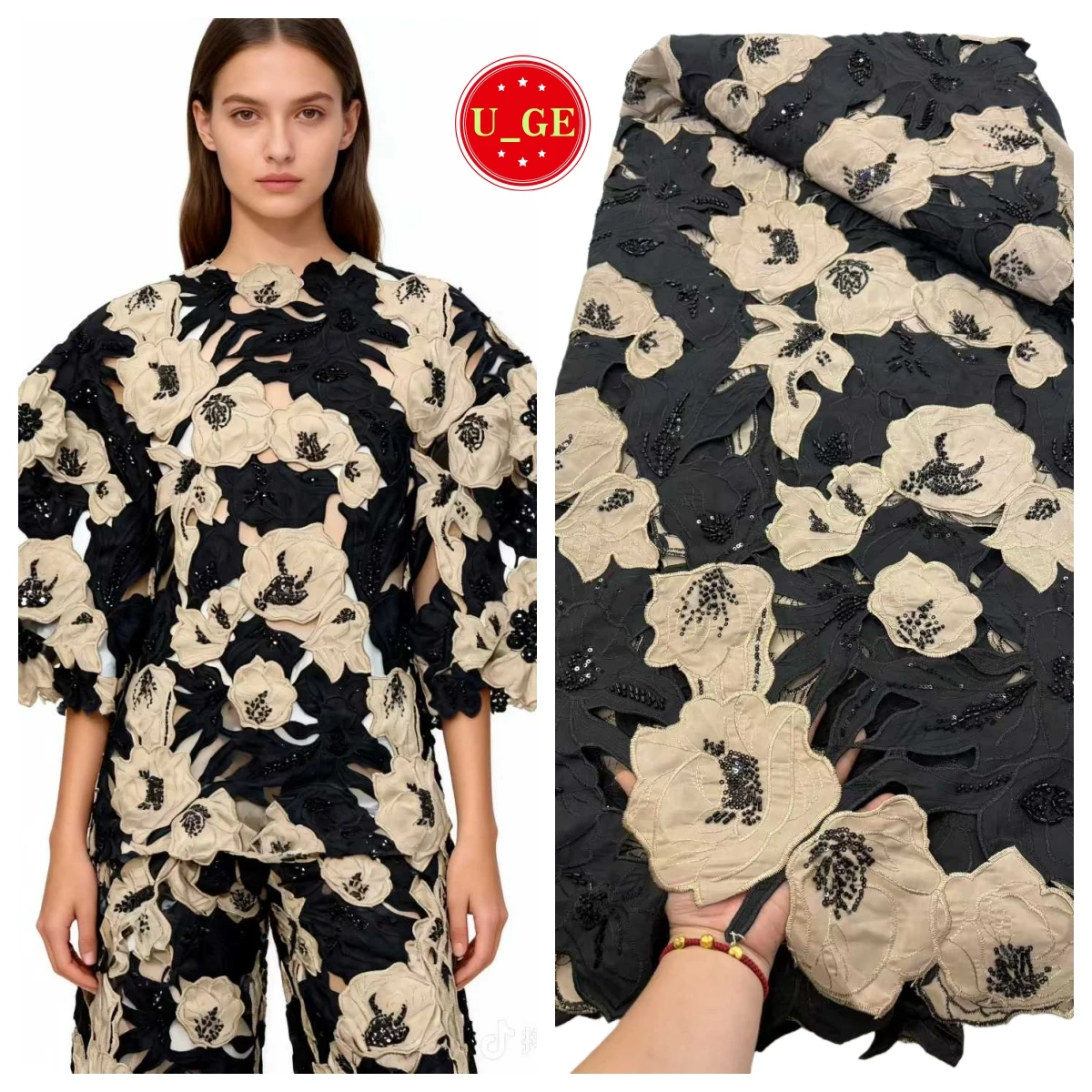 2026Роскошная нежная мягкая хлопчатобумажная ткань с большими камнями — элегантное высококачественное лазерное кружево для свадебного и вечернего платьяU_Ge6398
2026Роскошная нежная мягкая хлопчатобумажная ткань с большими камнями — элегантное высококачественное лазерное кружево для свадебного и вечернего платьяU_Ge6398