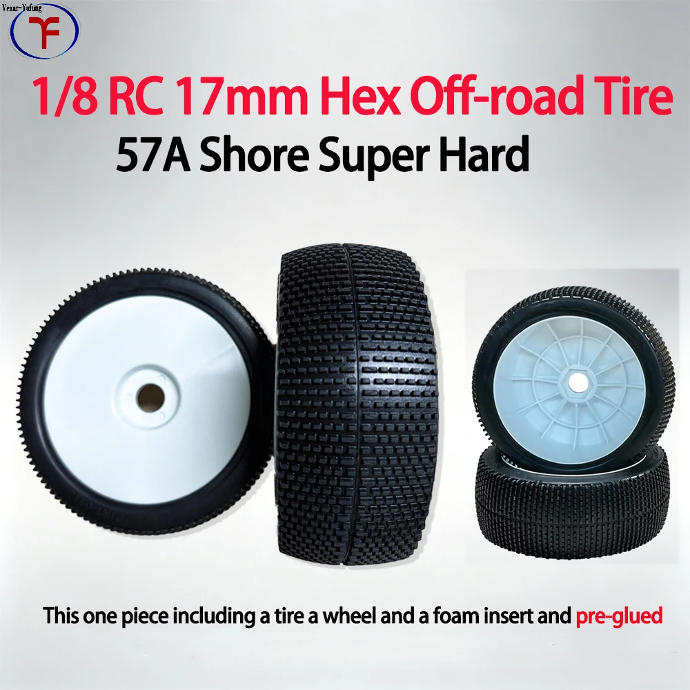 Yufung 4pcs 1/8 RC Tires Super hard 17mm Hex F806 Pre-glued Replacement Tire Wear-resistant Shock-absorbing Off-road racing
Yufung 4pcs 1/8 RC Tires Super hard 17mm Hex F806 Pre-glued Replacement Tire Wear-resistant Shock-absorbing Off-road racing