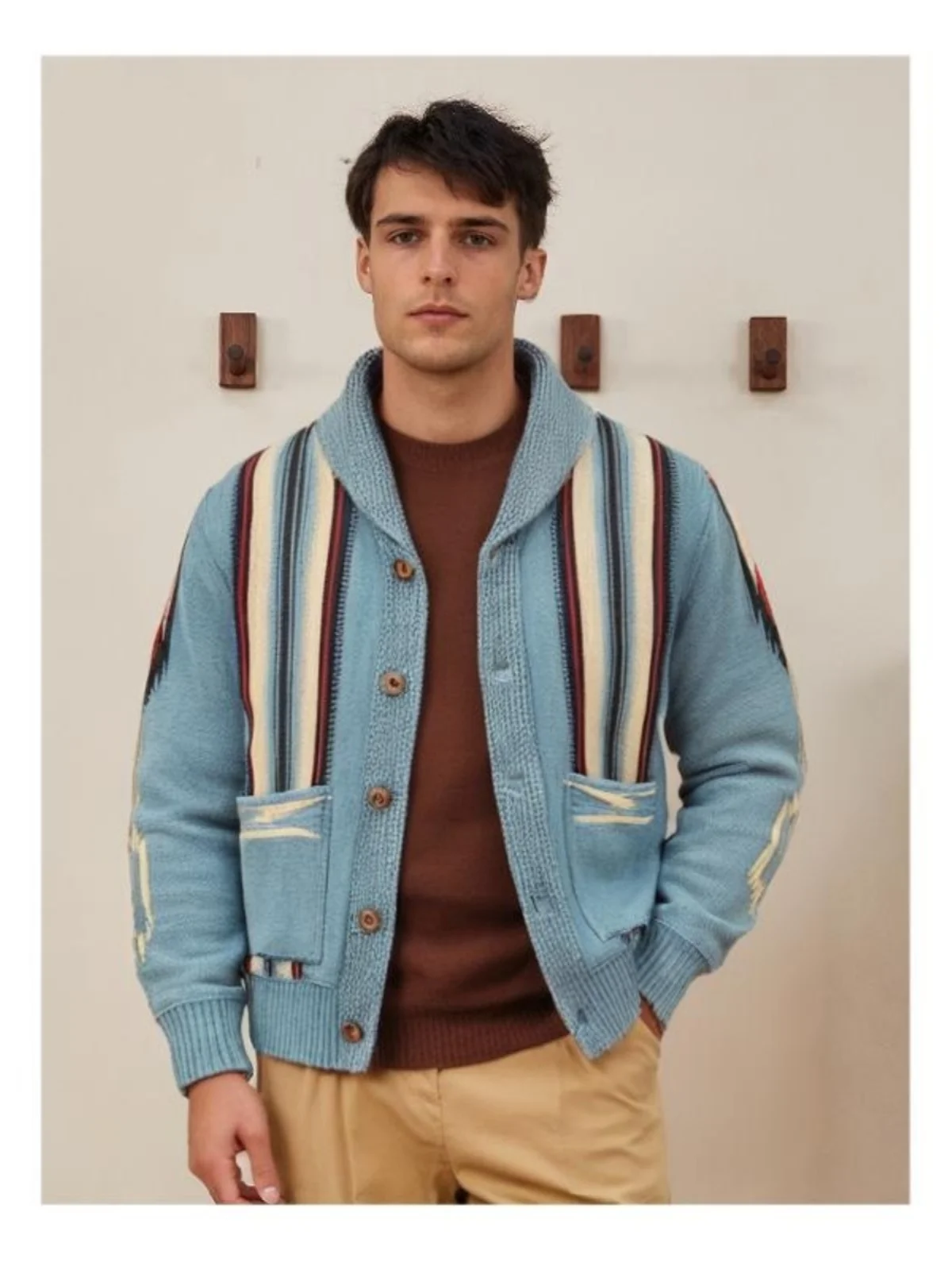 Retro Knitted Sweater Men's Large Size Long Sve Button up Casual Faion Autumn Winter Warm Geometric Patterned Collared Top
Retro Knitted Sweater Men's Large Size Long Sve Button up Casual Faion Autumn Winter Warm Geometric Patterned Collared Top