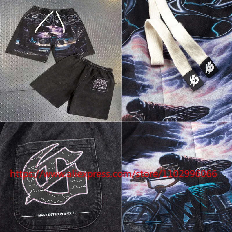Fashion New GOD High Street SPEED Shorts Loose Casual Retro Washing Water Black Elastic Waist Pull-string Shorts
Fashion New GOD High Street SPEED Shorts Loose Casual Retro Washing Water Black Elastic Waist Pull-string Shorts