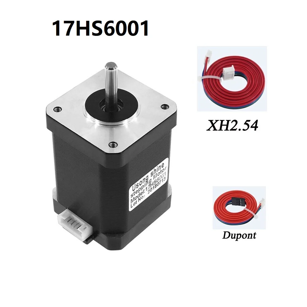 2-Phase Hybrid Stepper Motor Nema17 Motor 60mm 0.7N.M 4-wire 17HS6001 17HS6001S Motor for 3D Printer
2-Phase Hybrid Stepper Motor Nema17 Motor 60mm 0.7N.M 4-wire 17HS6001 17HS6001S Motor for 3D Printer