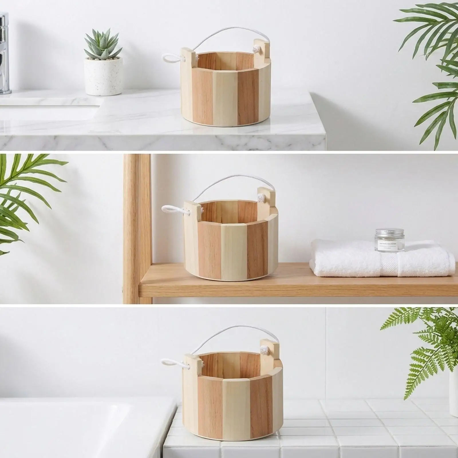 Wooden Steam Room Storage Bucket with Handle Portable Container Multifunctional Rustic Organizer Bath Accessories
Wooden Steam Room Storage Bucket with Handle Portable Container Multifunctional Rustic Organizer Bath Accessories