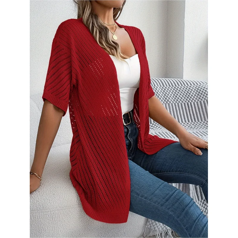 Women's Summer 2025 Cardigan Short-Sleeved Design Hollow Details Holiday Style New Arrivals
Women's Summer 2025 Cardigan Short-Sleeved Design Hollow Details Holiday Style New Arrivals