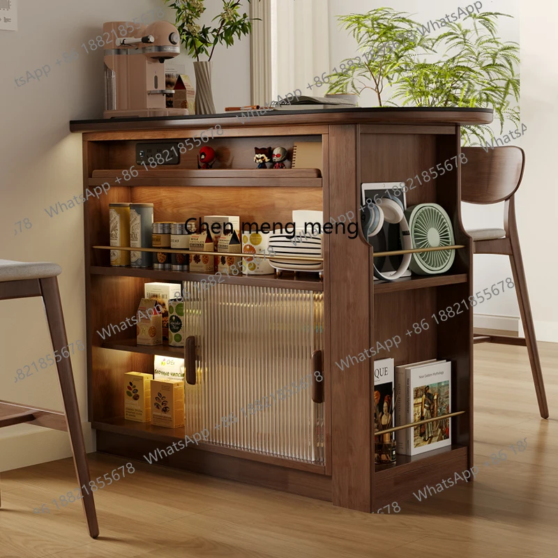 Solid wood bar counter, partition, household telescopic island counter, dining side cabinet, integrated rock slab porch locker
Solid wood bar counter, partition, household telescopic island counter, dining side cabinet, integrated rock slab porch locker