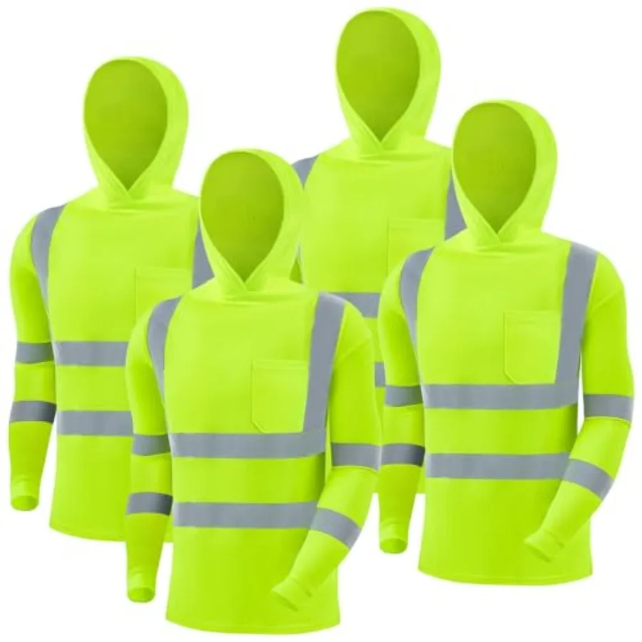 4 Pcs Reflective Safety T Shirt High Visibility Work Shirts Sun Protection Construction
4 Pcs Reflective Safety T Shirt High Visibility Work Shirts Sun Protection Construction