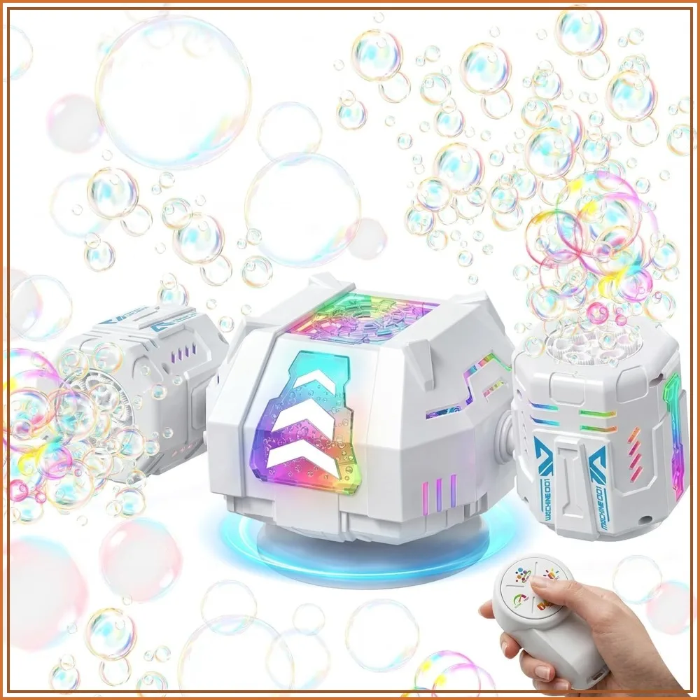Rechargeable Dual-Nozzle Bubble Machine with Remote Control, 30000+ Bubbles/Min, RGB Lights, for Weddings, Parties, Outdoor Activities
Rechargeable Dual-Nozzle Bubble Machine with Remote Control, 30000+ Bubbles/Min, RGB Lights, for Weddings, Parties, Outdoor Activities