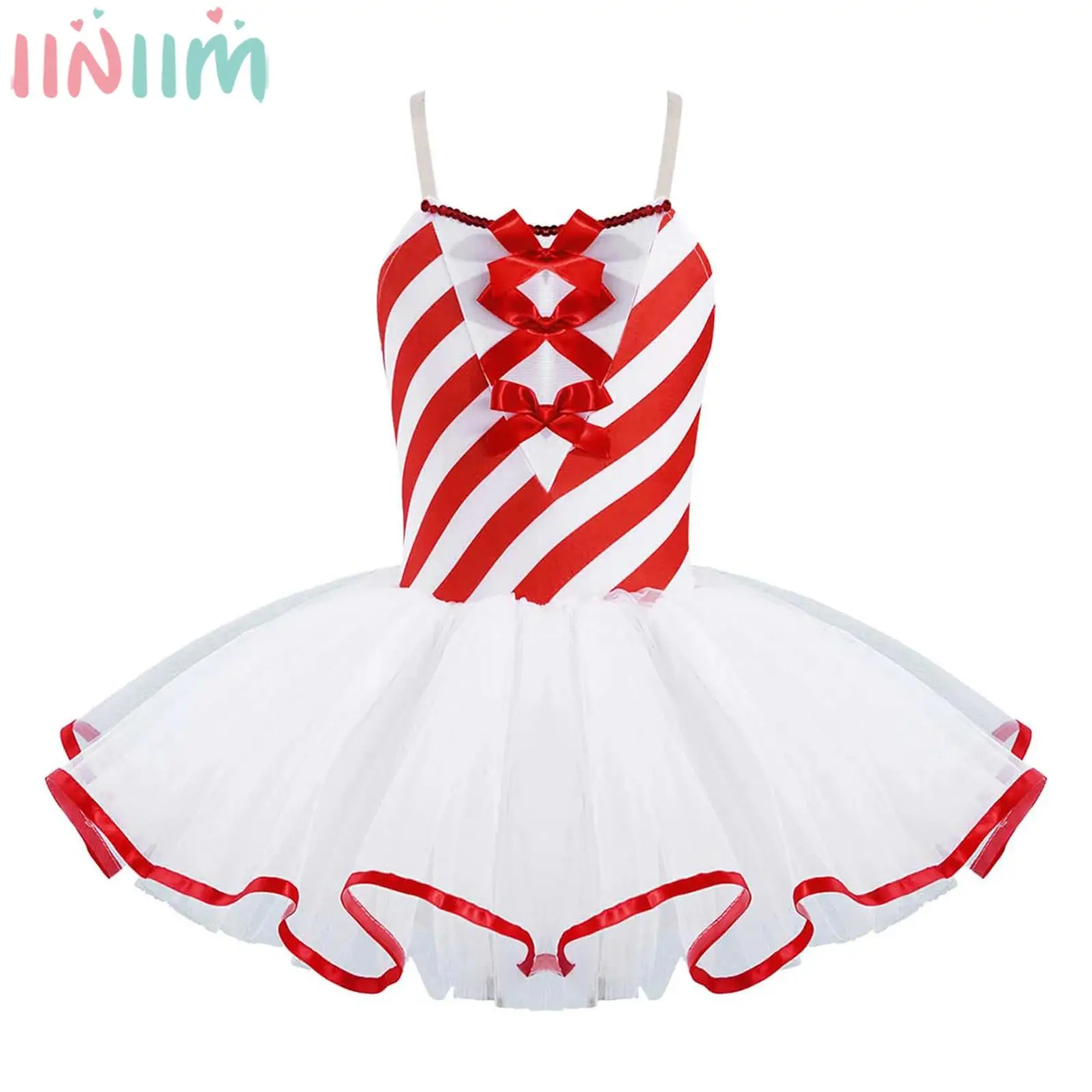 Kids Girls Christmas Dance Dress Sleeveless Stripe Mesh Tutu Figure Skating Gymnastics Ballet Dance Stage Performance Costume
Kids Girls Christmas Dance Dress Sleeveless Stripe Mesh Tutu Figure Skating Gymnastics Ballet Dance Stage Performance Costume