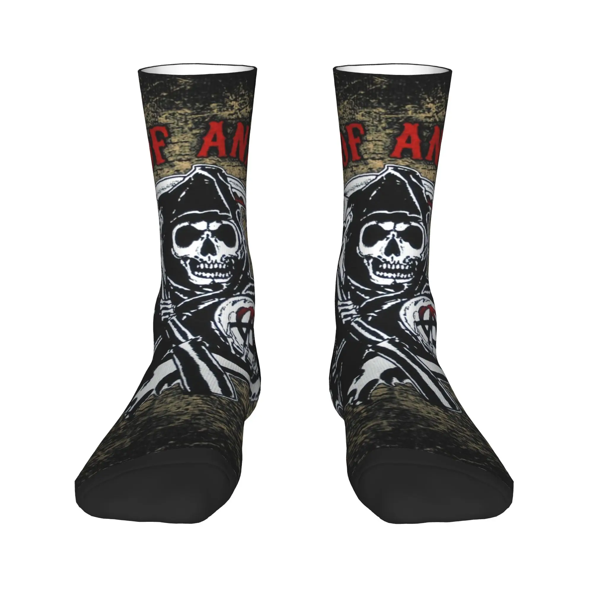 Funny Print Sons Of Anarchys Socks for Men Women Stretchy Summer Autumn Winter Horror Tv Movie Crew Socks
Funny Print Sons Of Anarchys Socks for Men Women Stretchy Summer Autumn Winter Horror Tv Movie Crew Socks