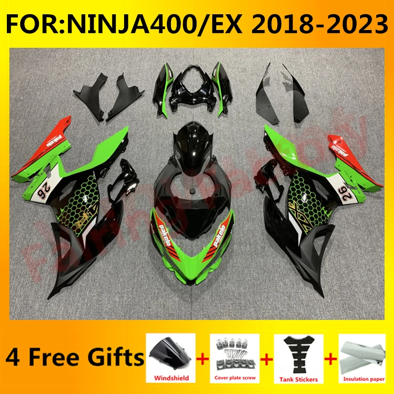 Новый комплект обтекателей для мотоцикла ABS подходит для Ninja400 EX400 EX Ninja 400 2018 2019 2020 2021 2022 2023 полный комплект обтекателей черный зеленый
Новый комплект обтекателей для мотоцикла ABS подходит для Ninja400 EX400 EX Ninja 400 2018 2019 2020 2021 2022 2023 полный комплект обтекателей черный зеленый