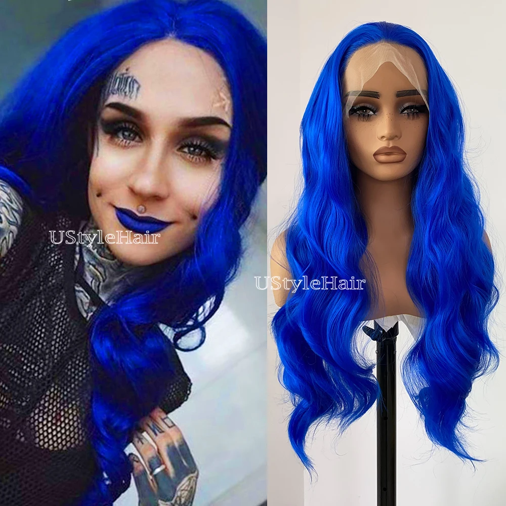 Royal Blue Lace Front Wig 13X4 Glueless Long Body Wave Synthetic Hair Frontal Lace Blue Wigs for Women Natural Hairline Daily
Royal Blue Lace Front Wig 13X4 Glueless Long Body Wave Synthetic Hair Frontal Lace Blue Wigs for Women Natural Hairline Daily