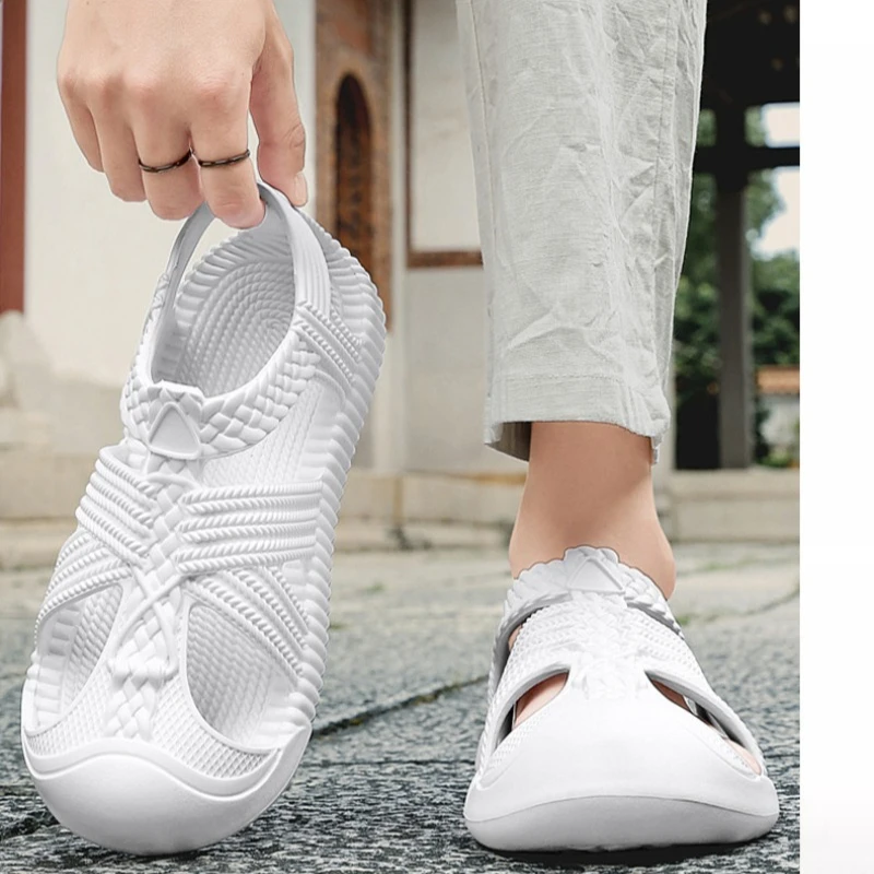 Men's Retro Woven Closed Toe Sandals 2026 Summer Breathable Lightweight Non-Slip EVA Soft Sole Casual Beach Shoes
Men's Retro Woven Closed Toe Sandals 2026 Summer Breathable Lightweight Non-Slip EVA Soft Sole Casual Beach Shoes