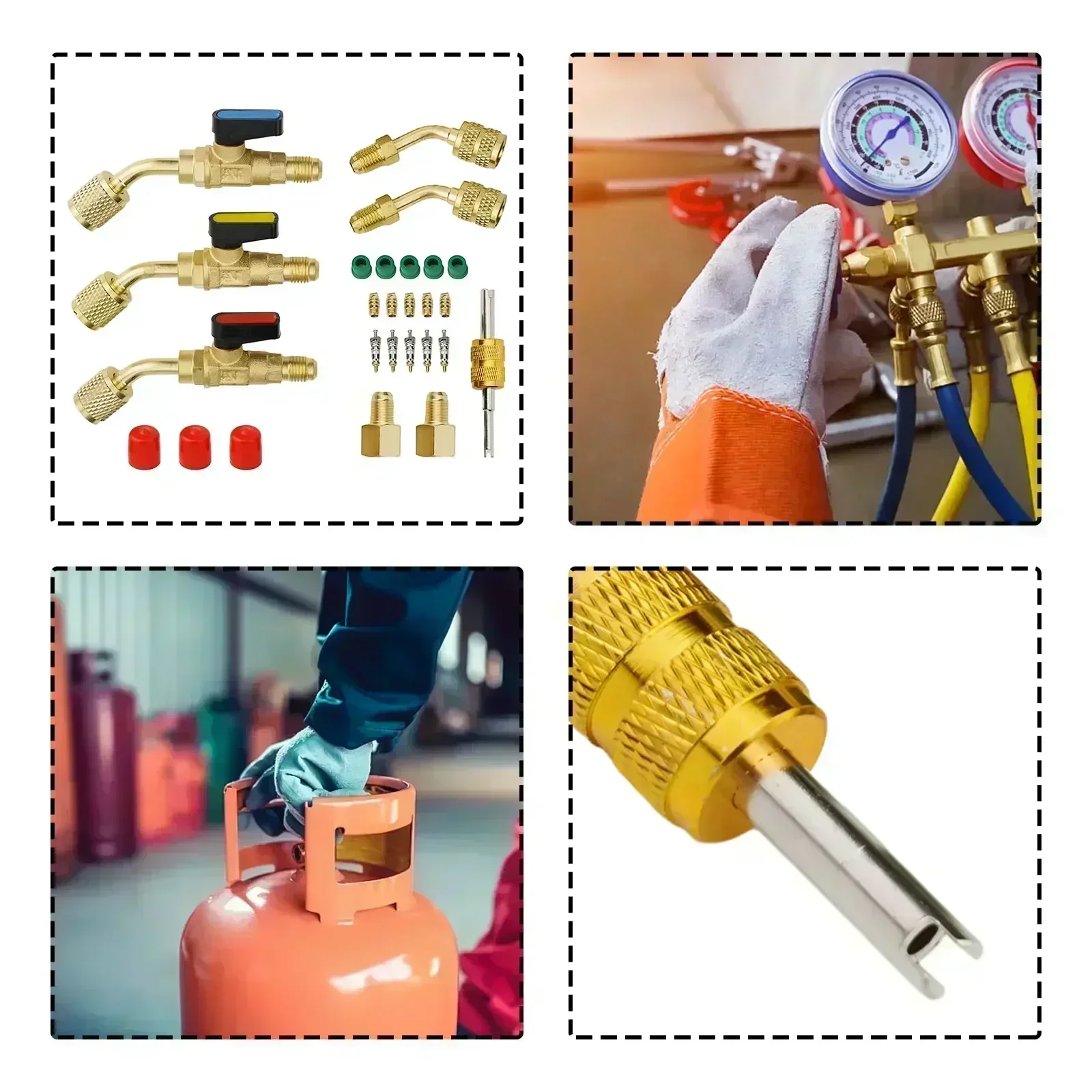 R410A R134A R22 AC HVAC Angle Compact Ball Valve Kit, Strong Earth Copper Construction, 45 Degree Angle Design
R410A R134A R22 AC HVAC Angle Compact Ball Valve Kit, Strong Earth Copper Construction, 45 Degree Angle Design