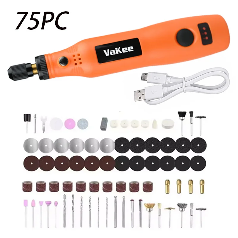 Vakee Mini Electric Grinder Pen, 3-Speed 15000RPM Cordless Rotary Tool, USB Rechargeable for DIY Craft, Wood Carving & Jewelry P
Vakee Mini Electric Grinder Pen, 3-Speed 15000RPM Cordless Rotary Tool, USB Rechargeable for DIY Craft, Wood Carving & Jewelry P