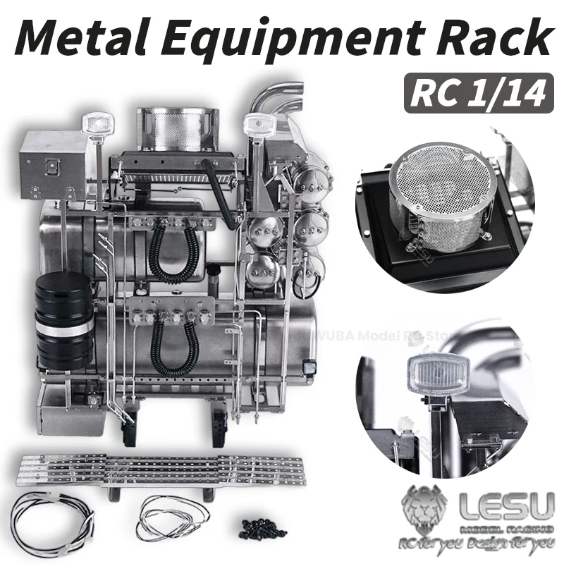 LESU 1/14 RC Heavy Truck Metal Equipment Rack with LED Spotlight Modified Parts for Tamiya MAN RC Tractor Dump Truck Accessories
LESU 1/14 RC Heavy Truck Metal Equipment Rack with LED Spotlight Modified Parts for Tamiya MAN RC Tractor Dump Truck Accessories