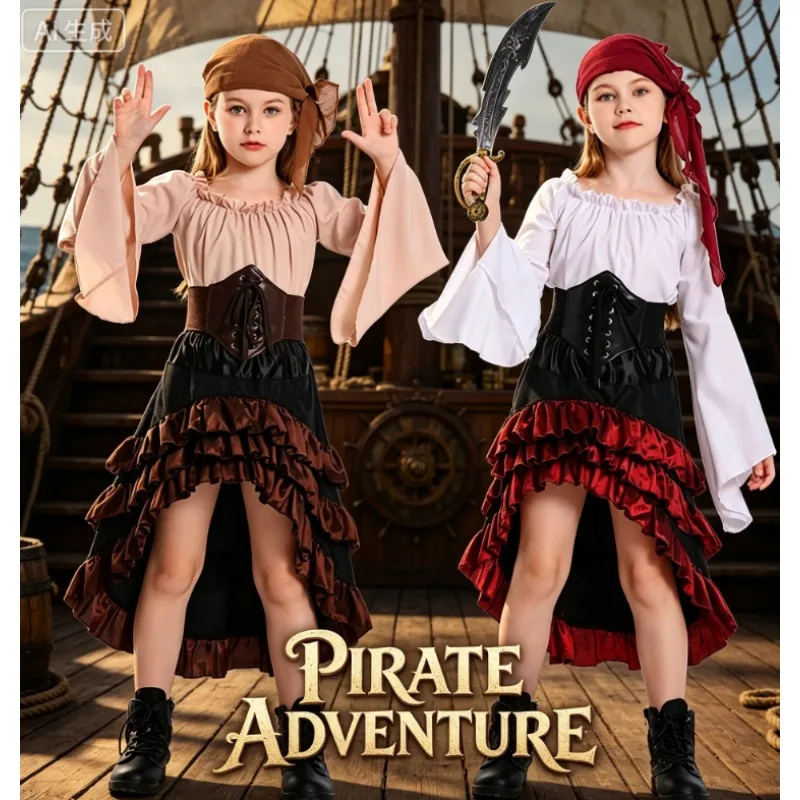 Halloween Irregular Ruffle Costume Retro Front Short Rear Long Ruffle High Waist Parent-child Pirate Costume
Halloween Irregular Ruffle Costume Retro Front Short Rear Long Ruffle High Waist Parent-child Pirate Costume