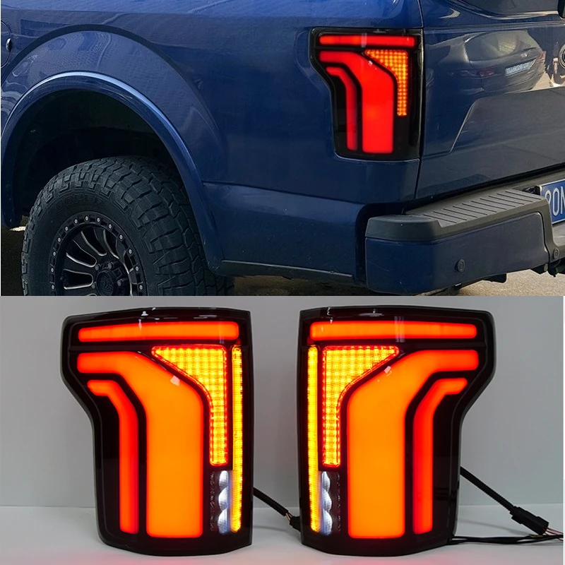 For Ford Raptor F150 F-150 2015-2020 Car LED Taillight Assembly Modified DRL Driving Brake Reversing Light Yellow Turn Signal
For Ford Raptor F150 F-150 2015-2020 Car LED Taillight Assembly Modified DRL Driving Brake Reversing Light Yellow Turn Signal