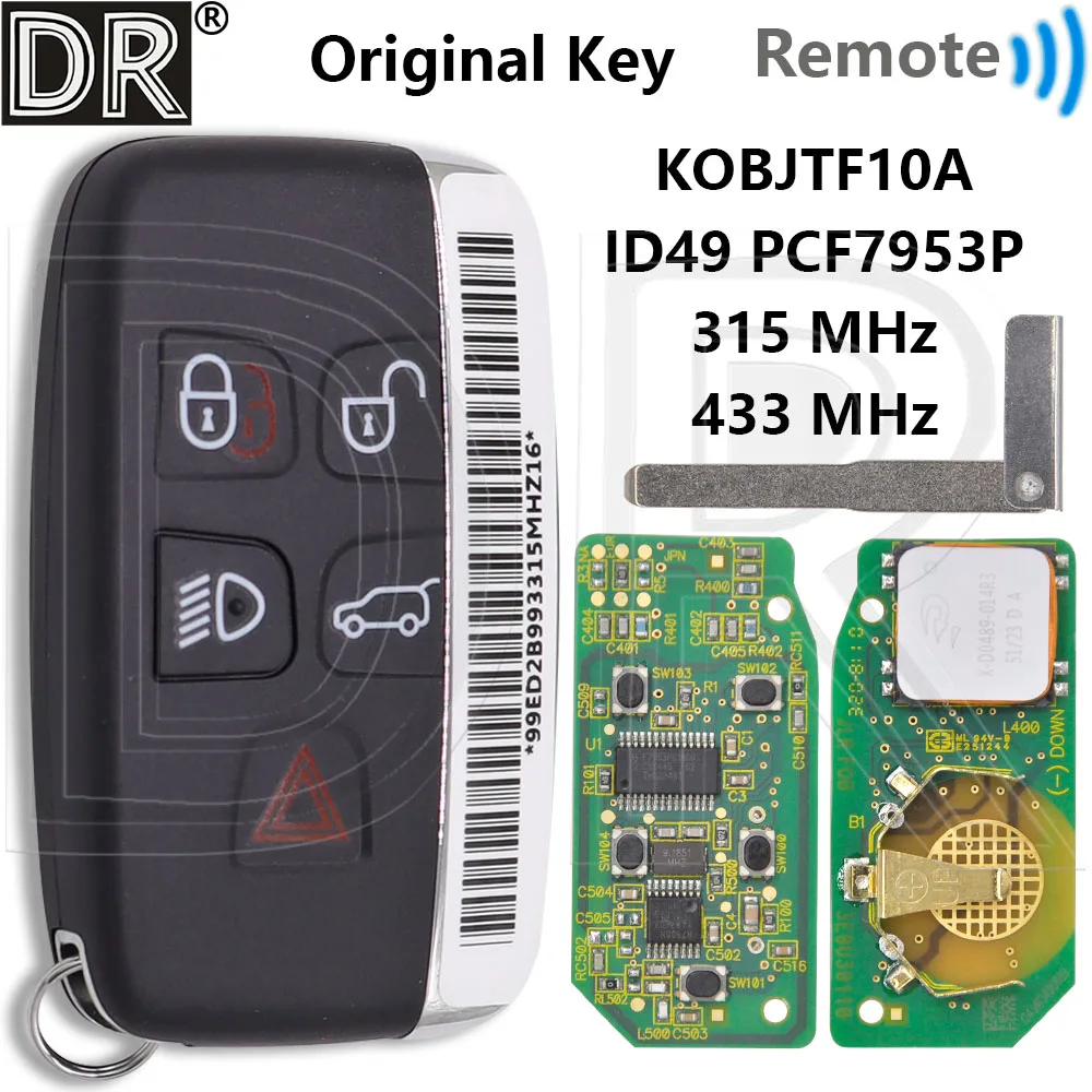 Great OEM ID49 Chip PCF7953P 315/433MHz Car Remote Key For Land Rover Jaguar Range Rover Sport Discovery 4 Evoque Freelander
Great OEM ID49 Chip PCF7953P 315/433MHz Car Remote Key For Land Rover Jaguar Range Rover Sport Discovery 4 Evoque Freelander
